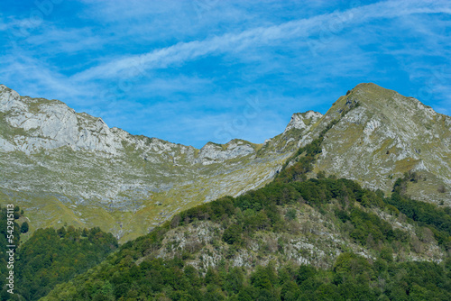 Obraz na płótnie The Mountains near the Ars waterfall in the Ariège department in France, Pyrenees. w salonie