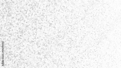 Grey halftone white background. Grey halftone abstract pattern. Grey halftone random pattern.