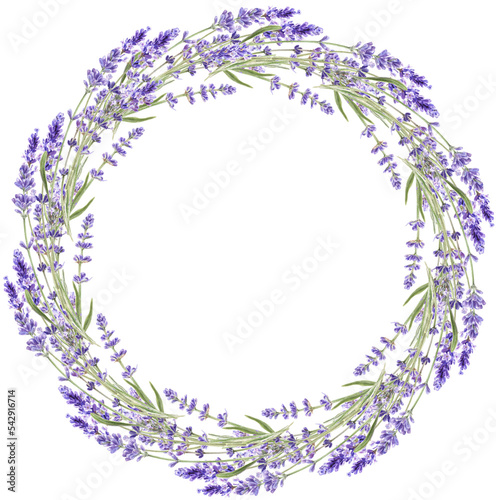 Watercolor lavender wreath