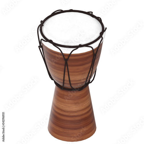 Foto 3d rendering illustration of a djembe bongo drum