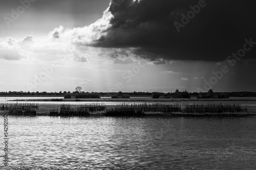 Towards the sunset. Marano Lagoon in Black and White © Nicola Simeoni