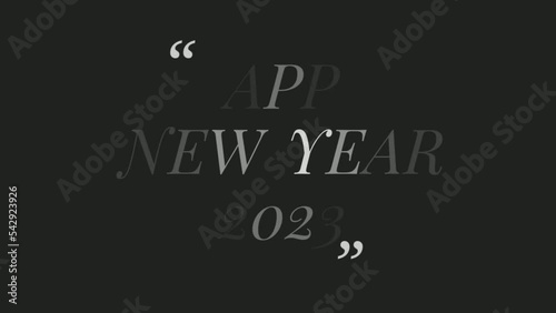 Happy New Year celebration Happy New Year 2023 Animation Great to use as a card for New Year's celebrations. 4K Animated footage