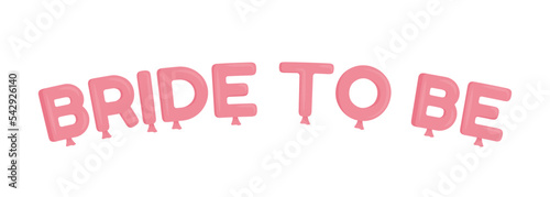 Bride to be decorative text semi flat color vector object. Editable element. Full sized item on white. Simple cartoon style illustration for web graphic design and animation. Fredoka One font used
