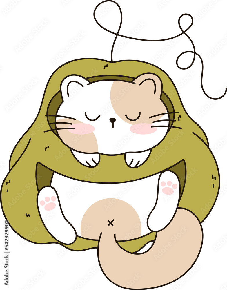 Cute cat character cartoon autumn with pumpkin Cute cat character cartoon autumn with pumpkin