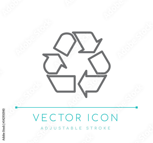Recycling Symbol Line Icon