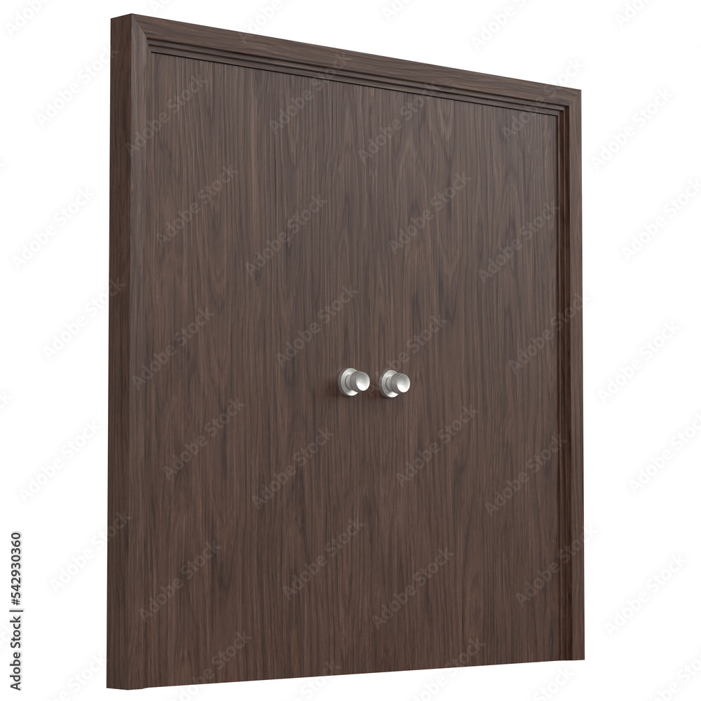 3d rendering illustration of a double flush door 3d rendering illustration of a double flush door