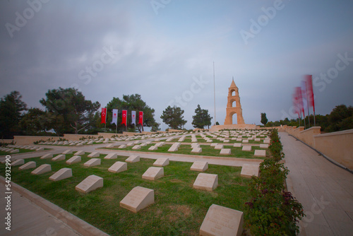 Turkish 57th regiment cemetery of Battle of Gallipoli (Canakkale Savasi),Canakkale (Dardanelles), Turkey photo