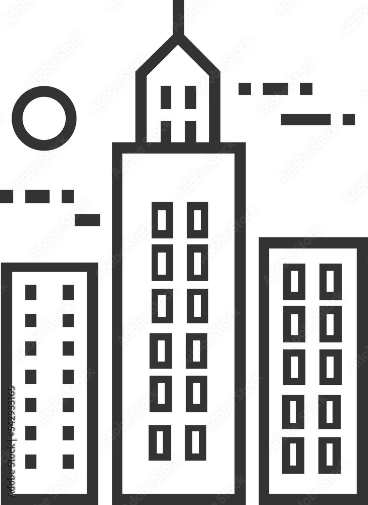 Big city icon. Skyscraper Big city icon. Skyscraper