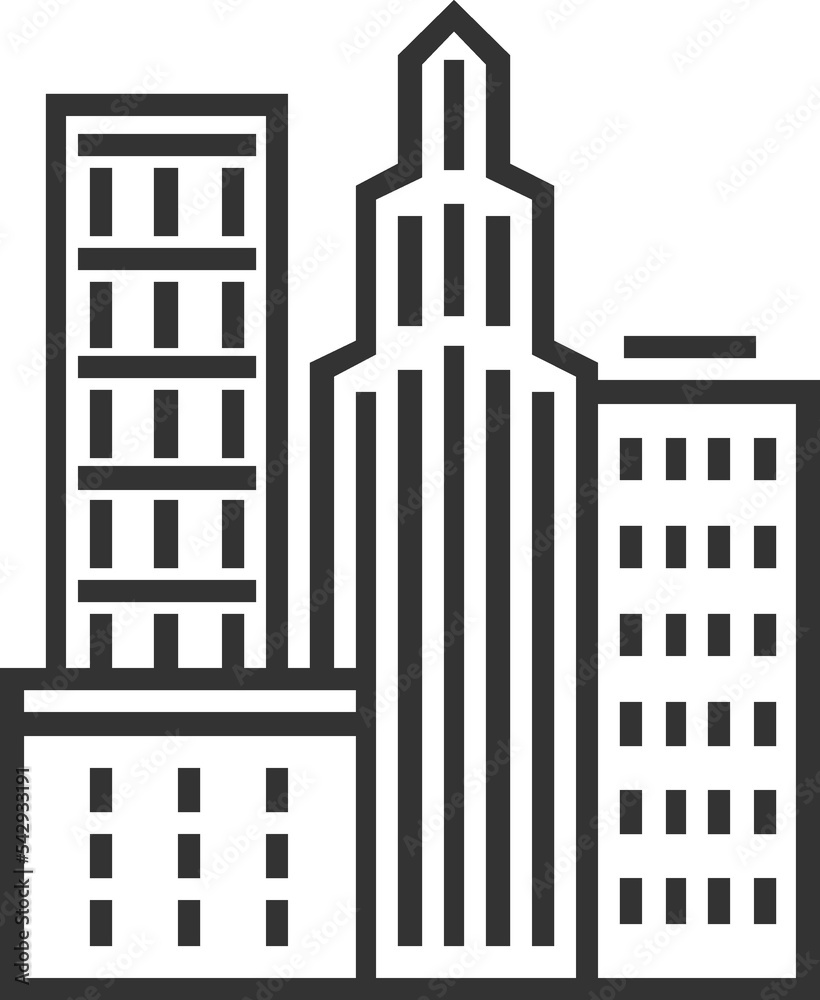 Big city icon. Skyscraper