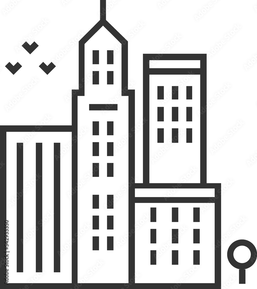 Big city icon. Skyscraper Big city icon. Skyscraper