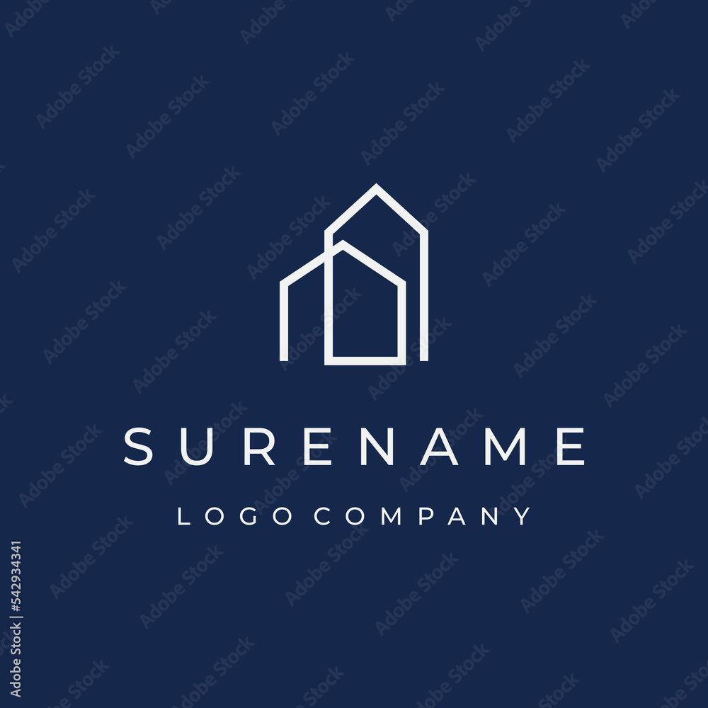 Real estate and mortgage logo design. Real estate logo simple design custom logo design vector illustration
