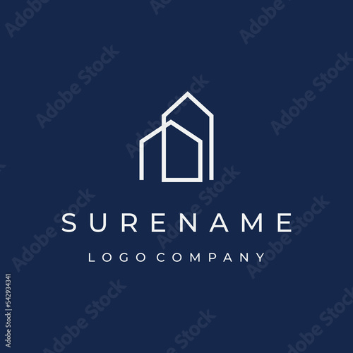 Real estate and mortgage logo design. Real estate logo simple design custom logo design vector illustration