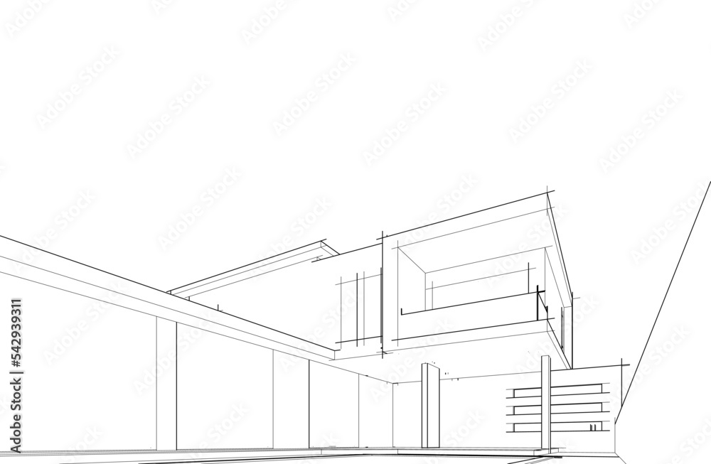 sketch of a house 