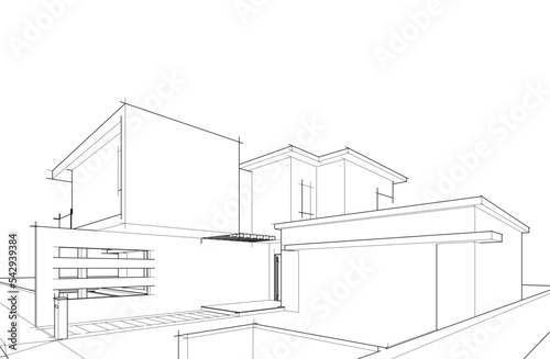 sketch of a house 