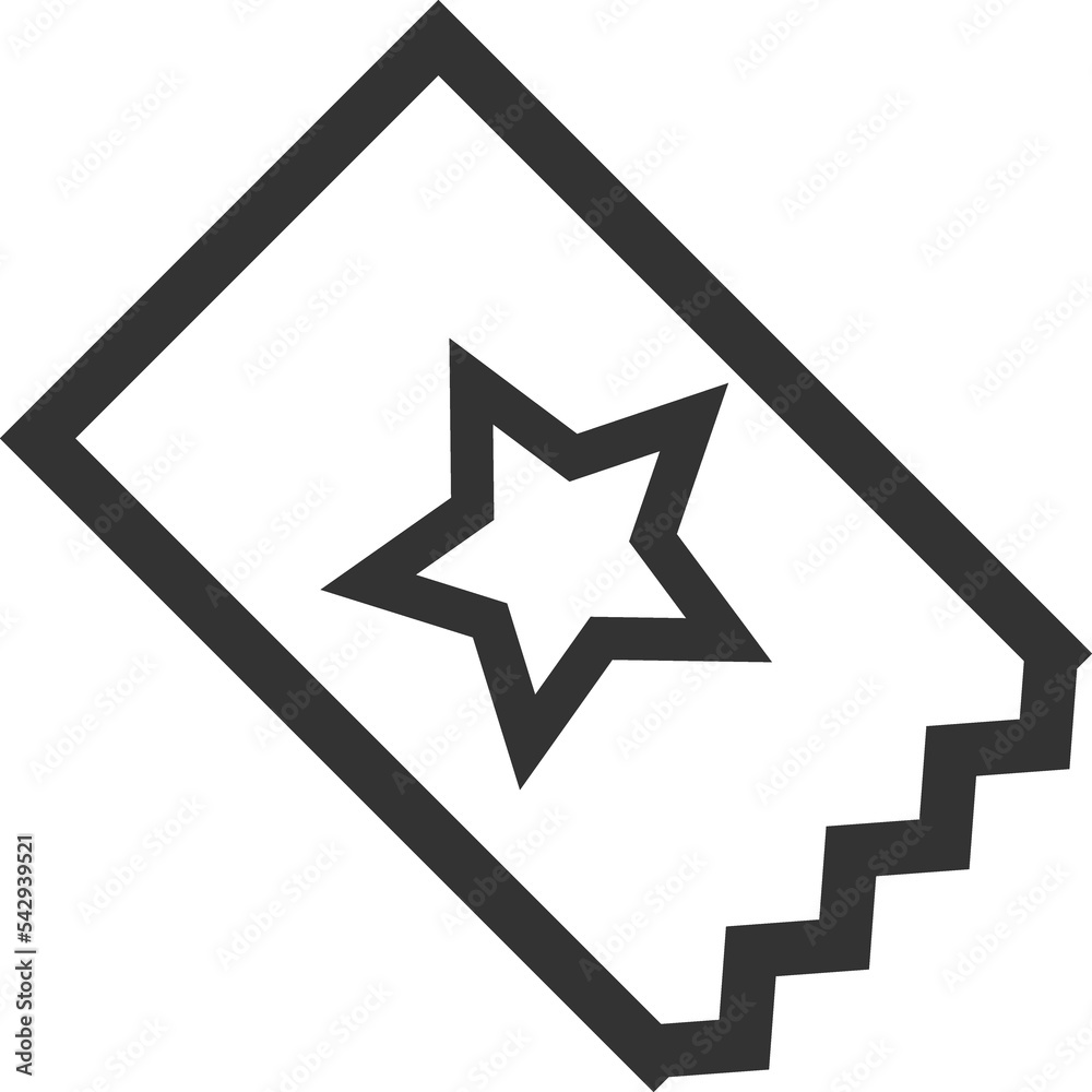 Obraz premium Ticket linear icon