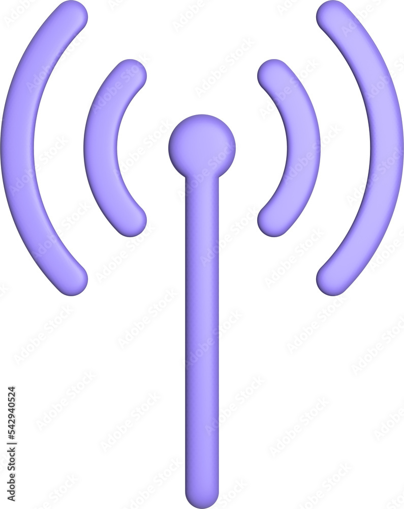 3d rendering wifi radio signal icon. Illustration with shadow isolated on white. 3d rendering wifi radio signal icon. Illustration with shadow isolated on white.