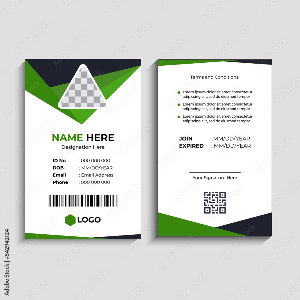Simple and Clean Corporate ID Card Template Design