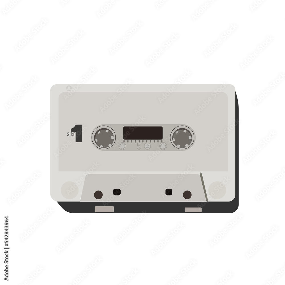 Fototapeta premium Audio Cassette Tape isolated with a transparent background.