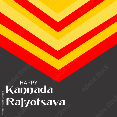 Vector illustration of a Background for Karnataka Formation Day, Kannada Rajyotsava. photo