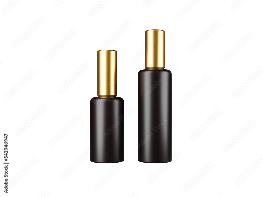 Glossy cosmetic bottle icon 3d render cutout Glossy cosmetic bottle icon 3d render cutout