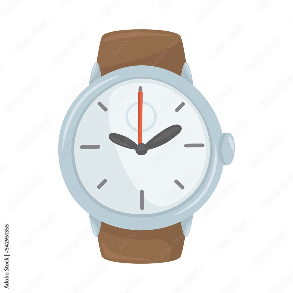 Watch Sign Emoji Icon Illustration. Time Clock Vector Symbol Emoticon