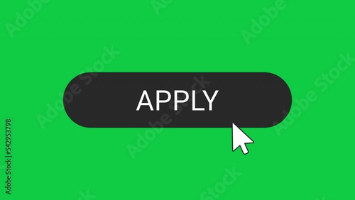 Animated reveal of a black apply button with the mouse pointer and click
