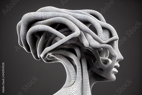 Midjourney abstract render of a psychotic episode
