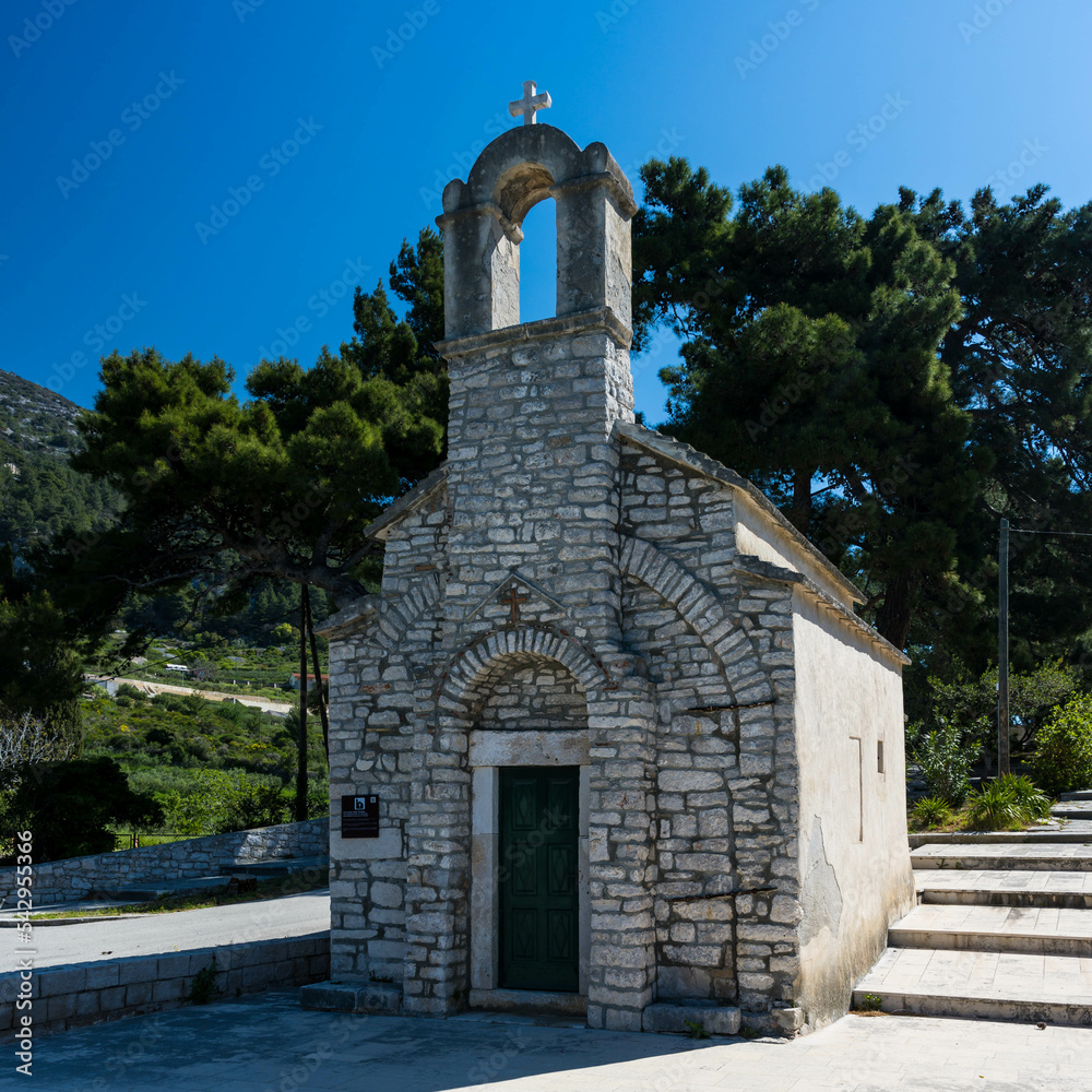 small mountain chapel in the Alps of Croatia