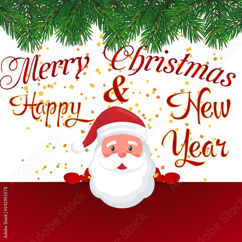 Merry Christmas and Happy New Year. Christmas tree. PNG