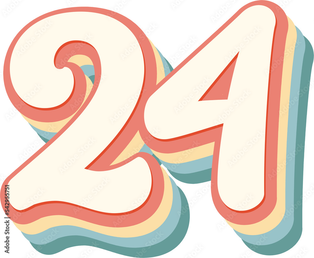 Number 24 Stock Illustration 383476621