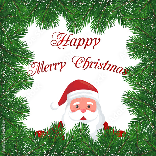Merry Christmas and Happy New Year. Christmas tree. PNG