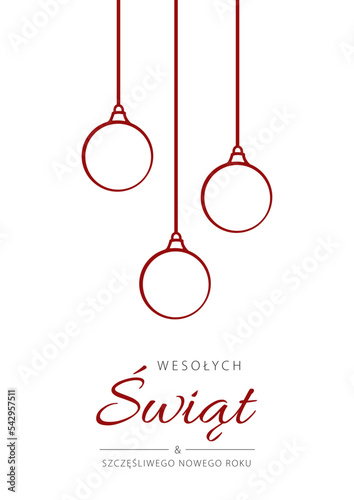 Wesołych Świąt i Szczęśliwego Nowego Roku. Wektor