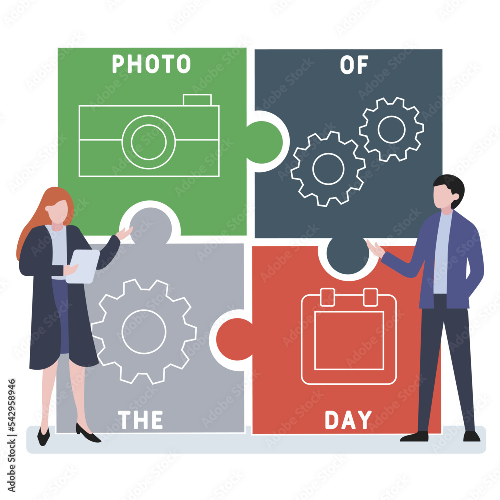 POTD - Photo Of The Day acronym. business concept background. vector illustration concept with keywords and icons. lettering illustration with icons for web banner, flyer, landing POTD - Photo Of The Day acronym. business concept background. vector illustration concept with keywords and icons. lettering illustration with icons for web banner, flyer, landing