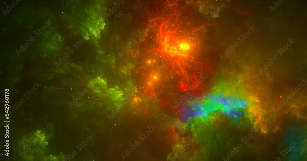 Fantastic abstract background from stars and galactic in space. Fractal spiral.