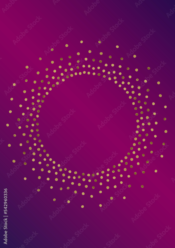 Yellow Shine Abstract Vector Purple Background.