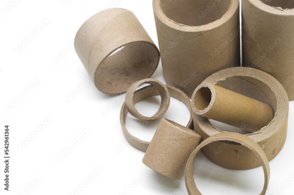Cardboard cores of different sizes for winding various strips of