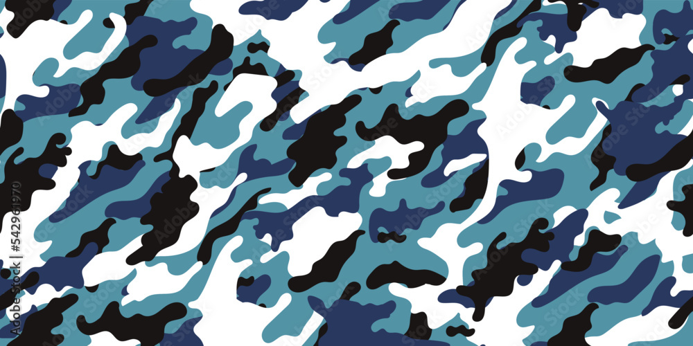 Arctic military camouflage Vector camouflage pattern for army Stock