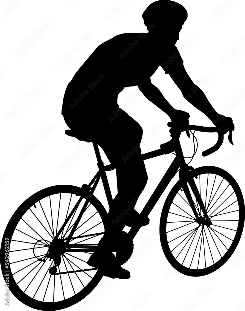 Fototapeta premium Bike and Bicyclist Silhouette