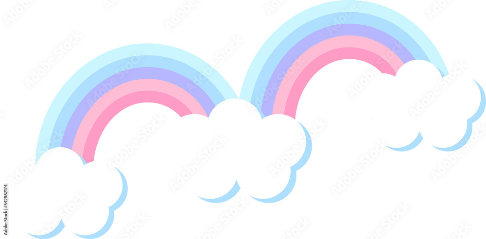 a pastel rainbow surrounded by clouds, for designing decorative elements and icons.
a pastel rainbow surrounded by clouds, for designing decorative elements and icons.