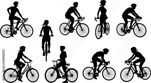 Bike and Bicyclist Silhouet...