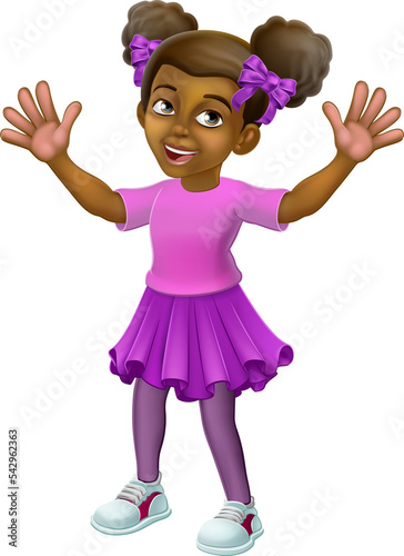 Black Little Girl Cartoon C...