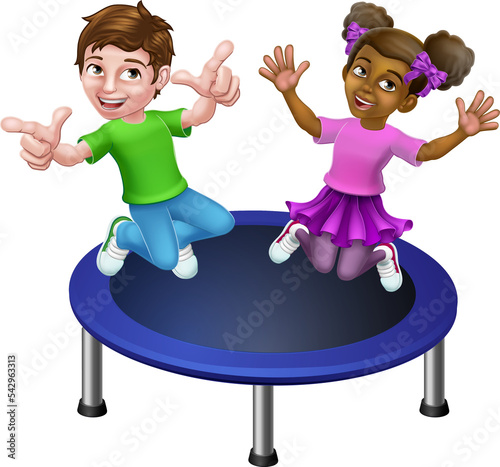 Kids Jumping On A Round Car...