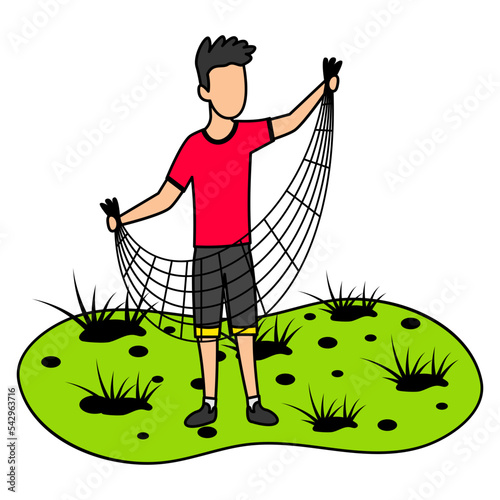 Fishing sport vector color icon design, Outdoor weekend Activity symbol, Tourist Holidays Scene Sign, Happy people at Vacation stock illustration, fisherman and equipment Concept