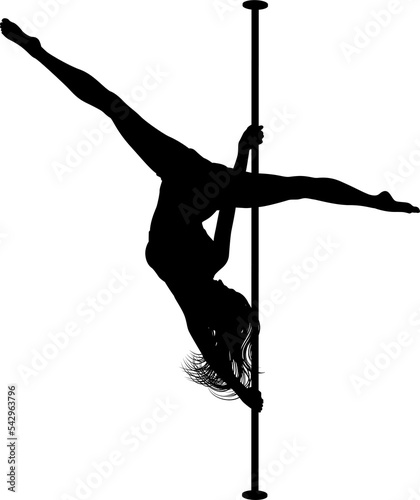 Pole Dancing Woman Silhouette