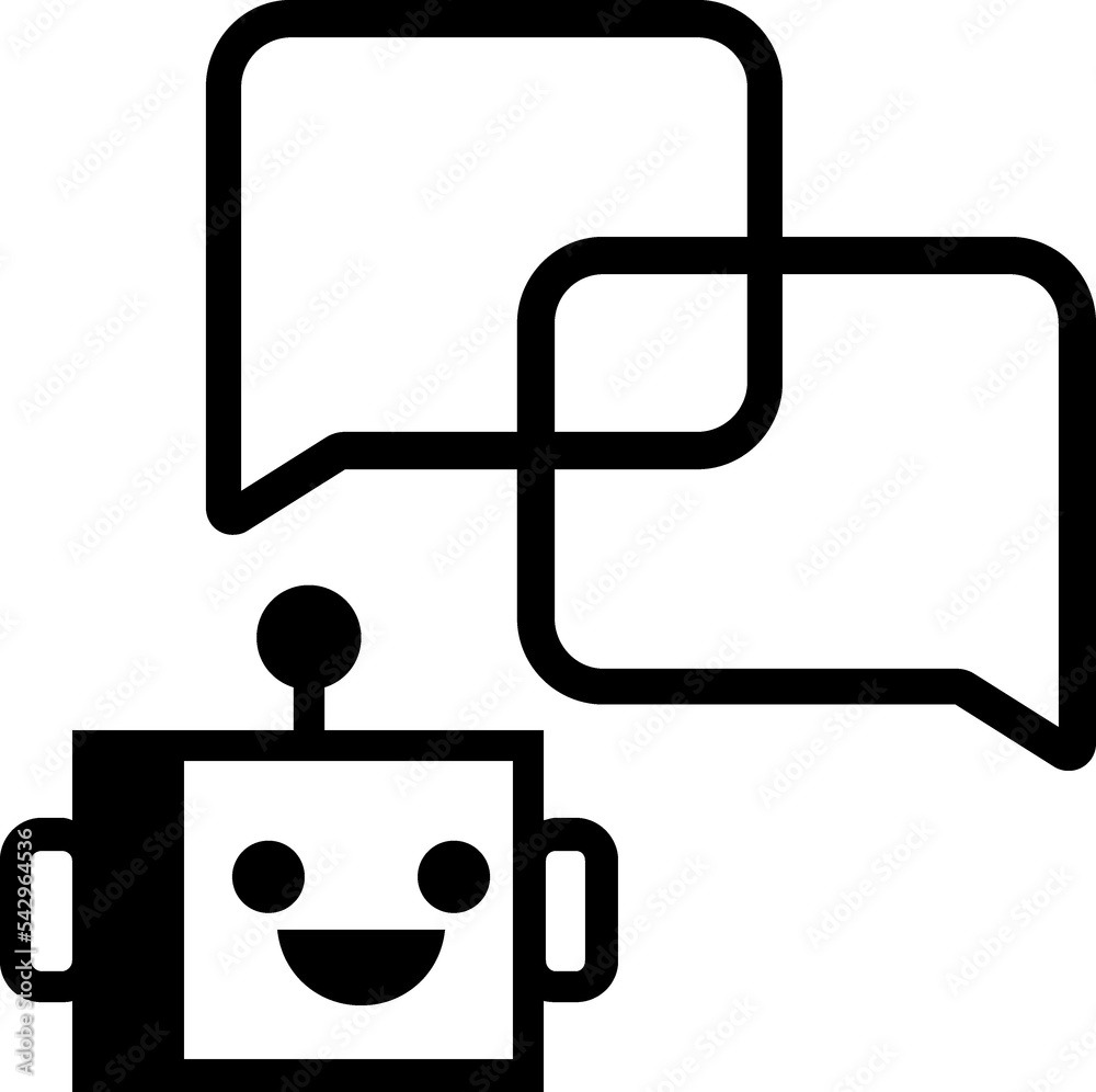 Chat bot robot icon Chat bot robot icon