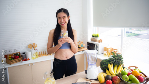 Fit and healthy young Asian...