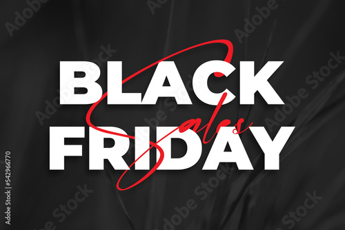 elegant design of Black Friday Sales text. dark abstract background. Social media illustration template for website and mobile website, email and newsletter, marketing