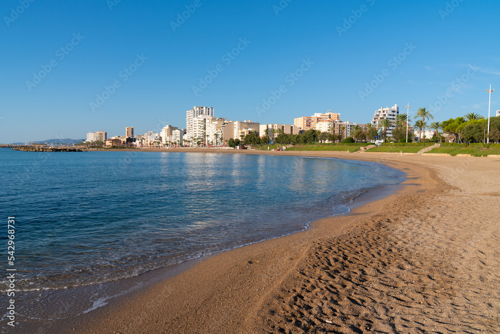 Vinaros Spain beautiful golden sandy beach located north of Peniscola and Benicarlo Castellon province