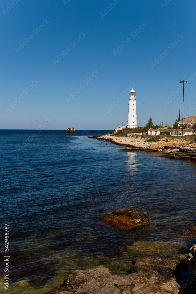Lighthouse at Cape Tarkhankut in Crimea