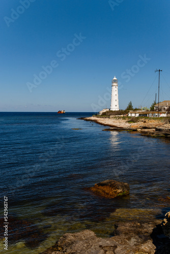 Lighthouse at Cape Tarkhankut in Crimea